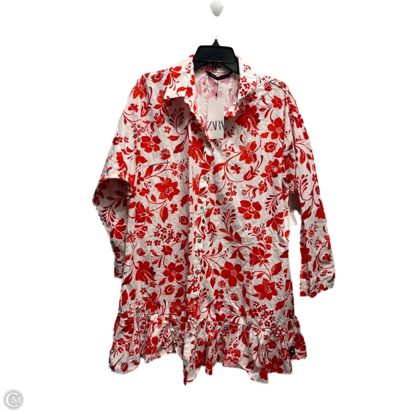 Dress Casual Short By Zara In Red & White, Size: Xl