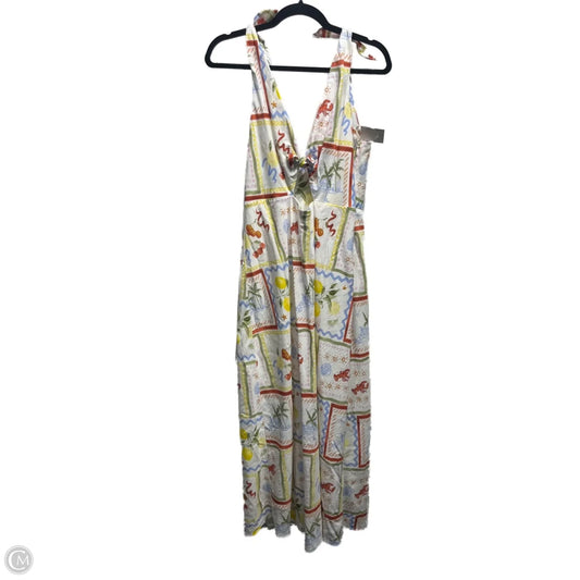 Dress Casual Midi By Abercrombie And Fitch In Red & Yellow, Size: L