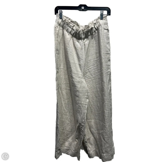 Pants Linen By Chicos In Tan & White, Size: 10
