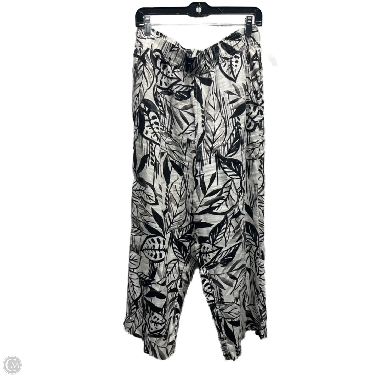 Pants Linen By Tahari In Black & White, Size: L