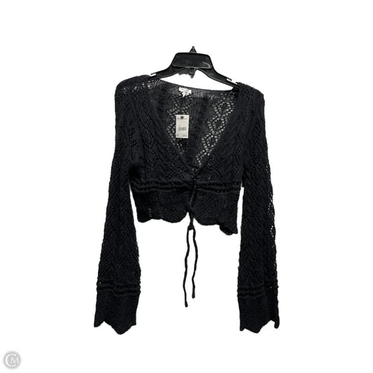 Sweater Cardigan By En Creme In Black, Size: L