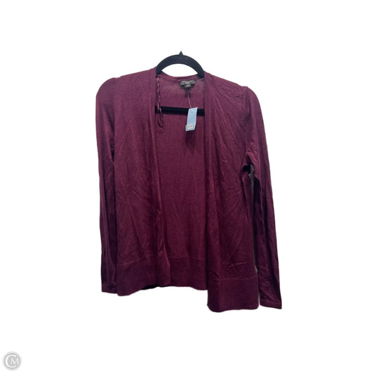Sweater Cardigan By Ann Taylor In Maroon, Size: Xxs