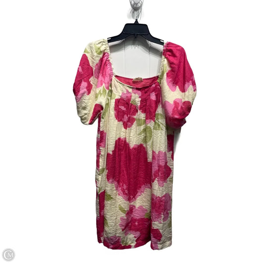 Dress Casual Short By Umgee In Green & Pink, Size: M