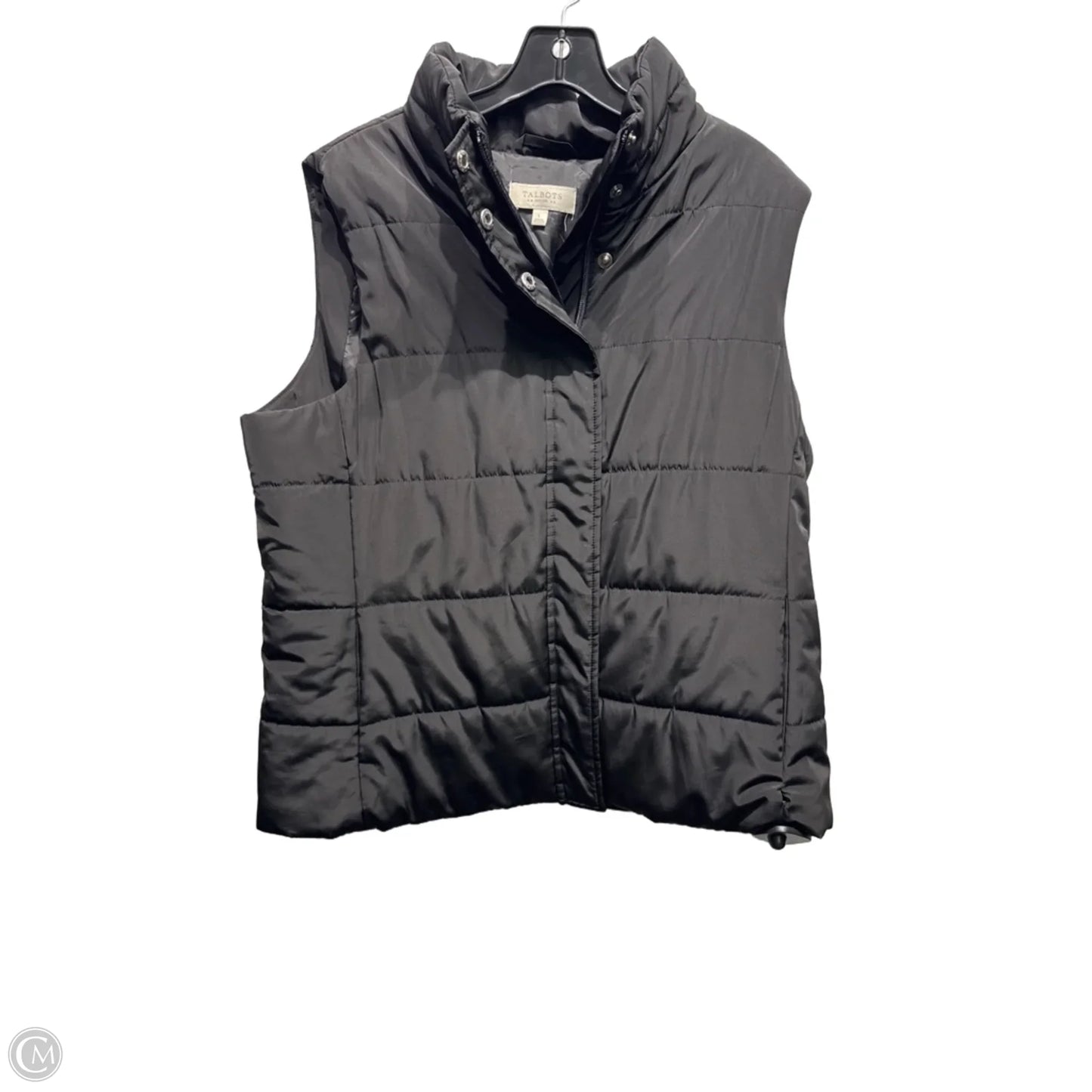 Vest Puffer & Quilted By Talbots In Black, Size: L