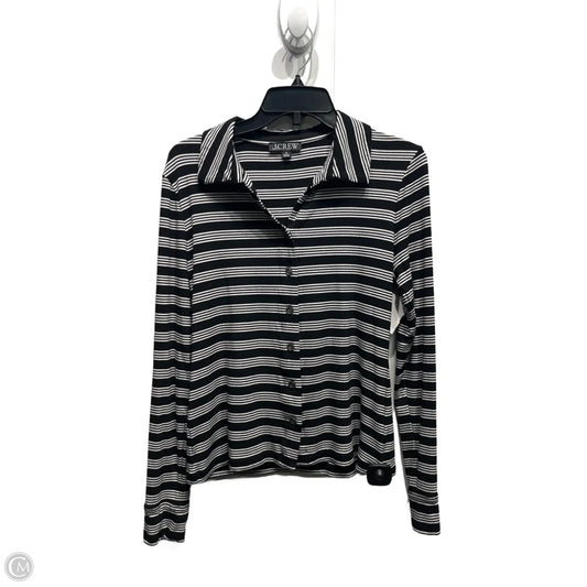 Top Long Sleeve By J. Crew In Black & White, Size: M