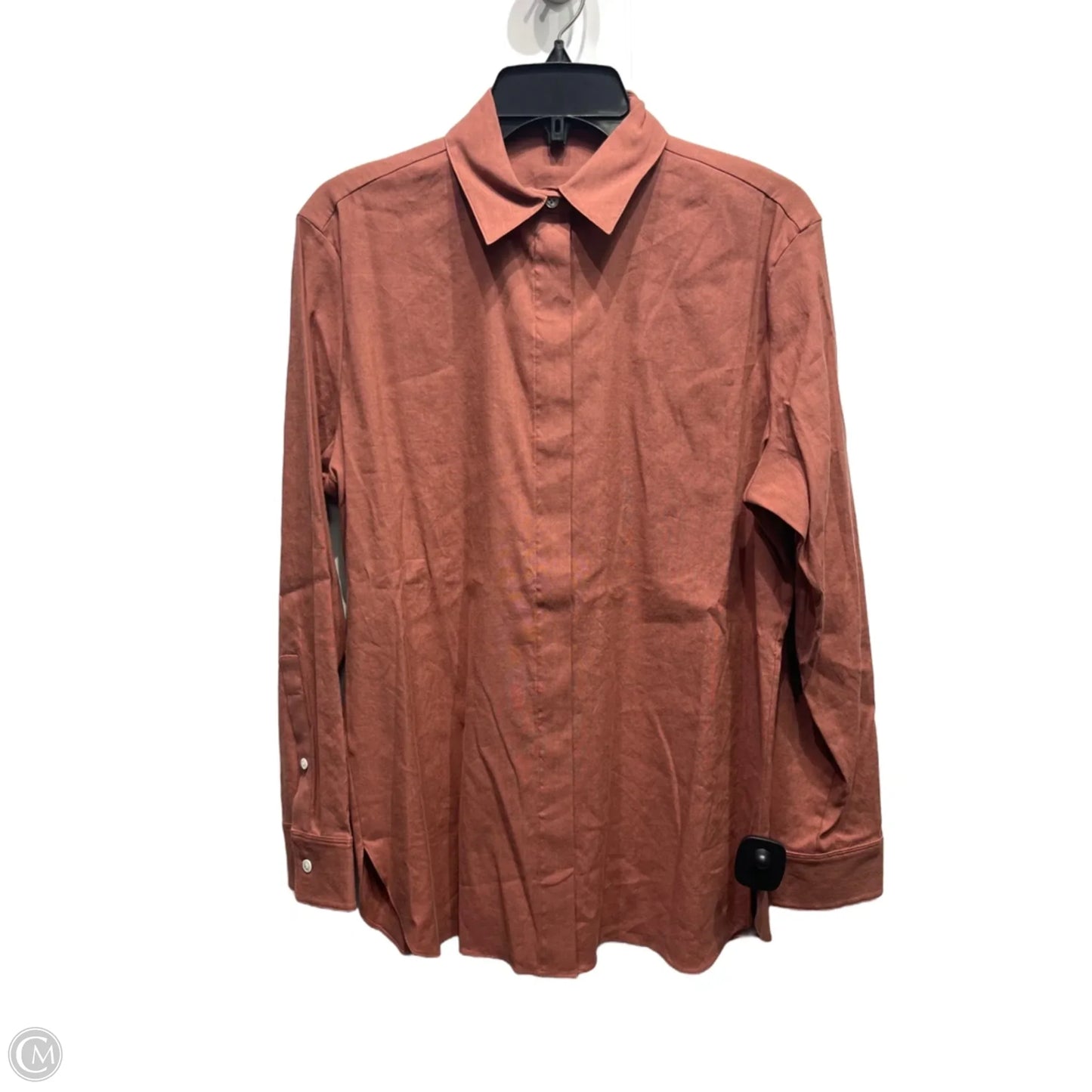Top Long Sleeve By Theory In Orange, Size: S