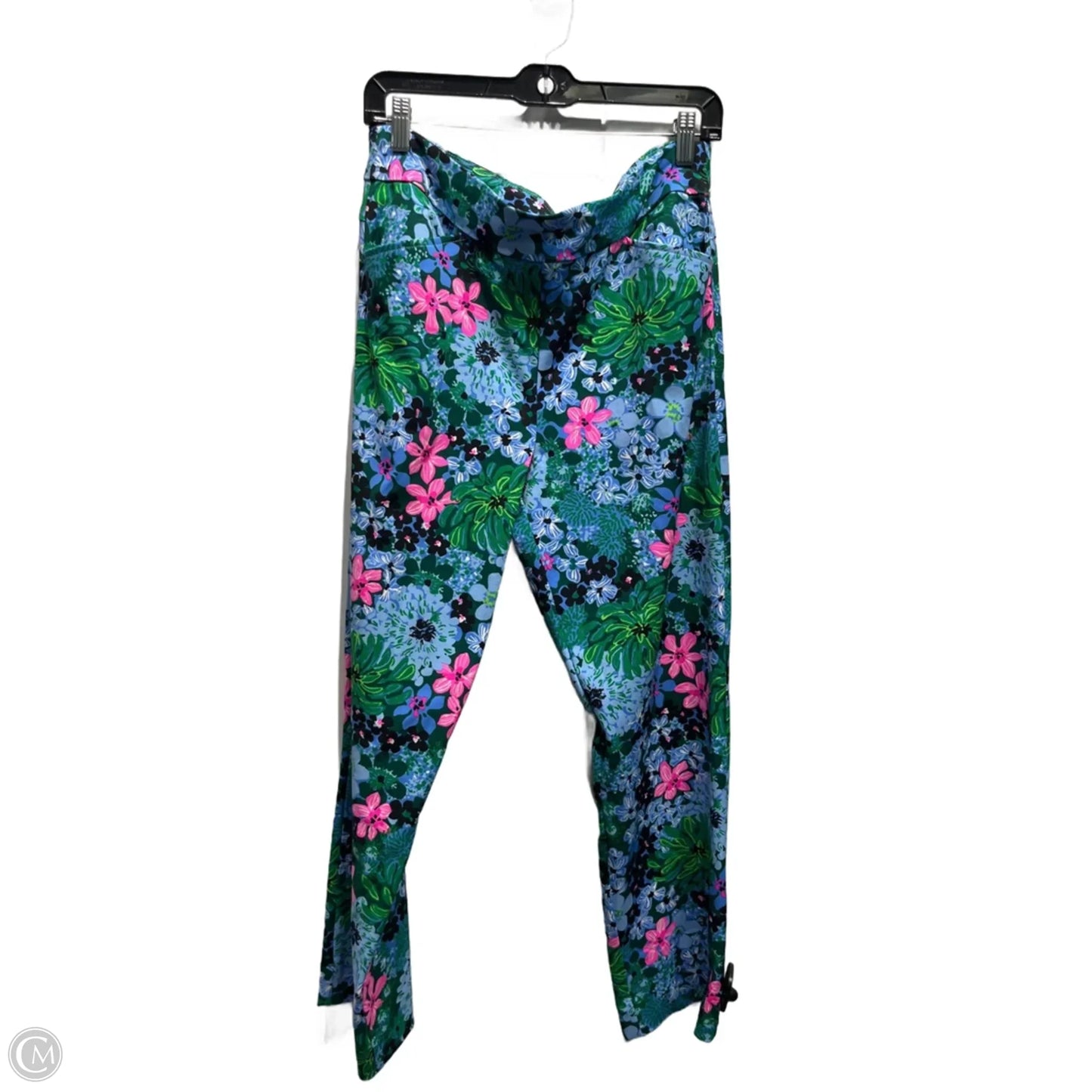 Pants Designer By Lilly Pulitzer In Green & Pink, Size: 12