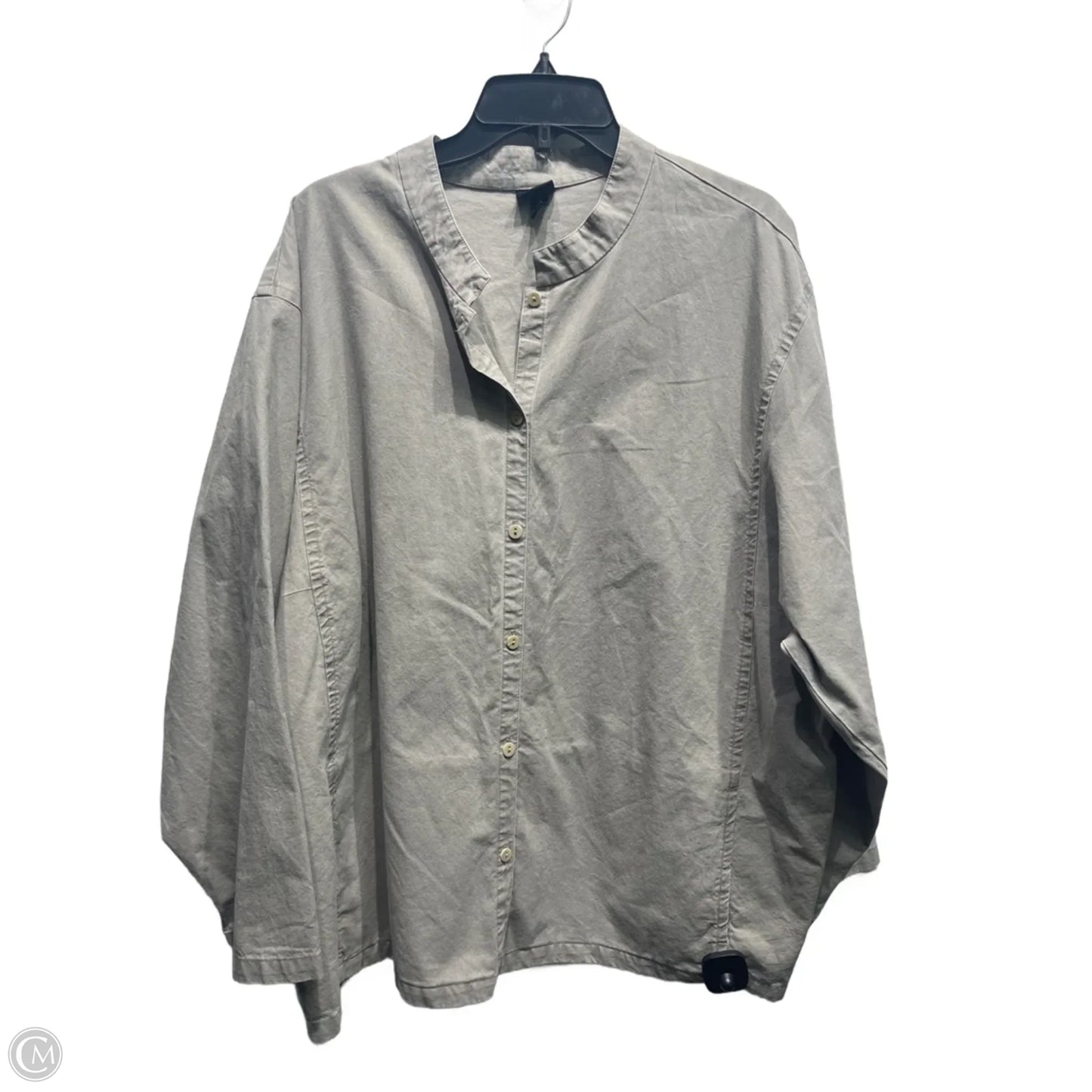 Top Long Sleeve By Eileen Fisher In Grey, Size: 3x