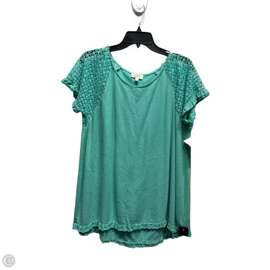 Tunic Short Sleeve By Umgee In Green, Size: M