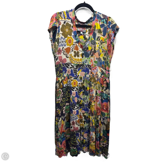 Dress Casual Short By Johnny Was In Blue & Orange, Size: M