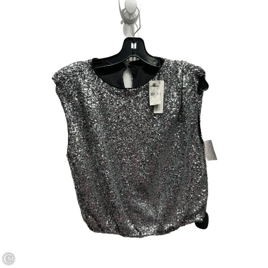 Blouse Short Sleeve By Express In Silver, Size: Xs