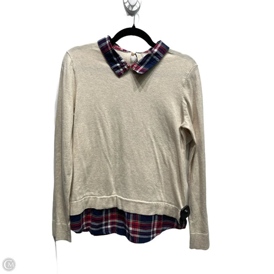 Top Long Sleeve By J. Crew In Blue & Tan, Size: M