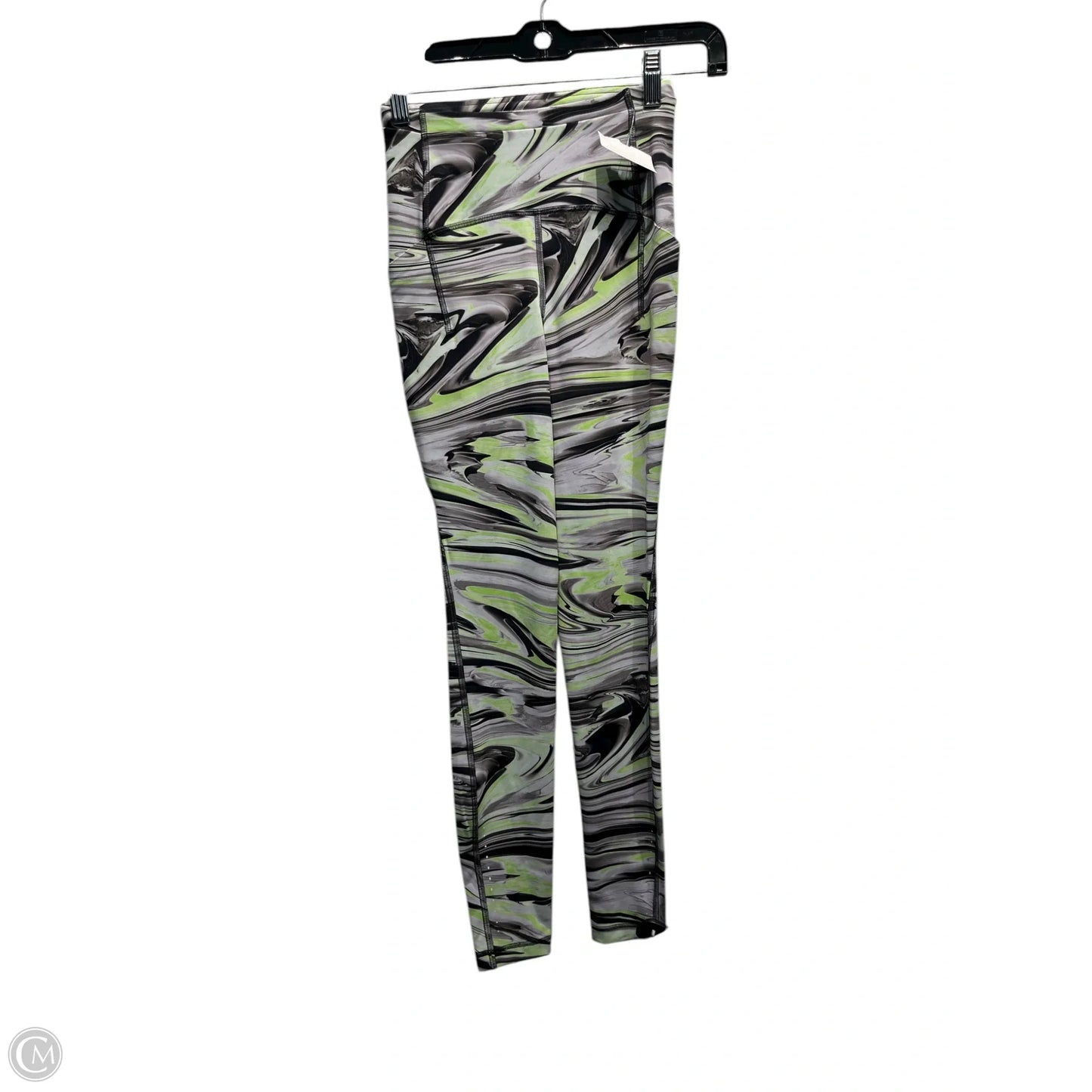 Athletic Leggings By Lululemon In Green & Grey, Size: S