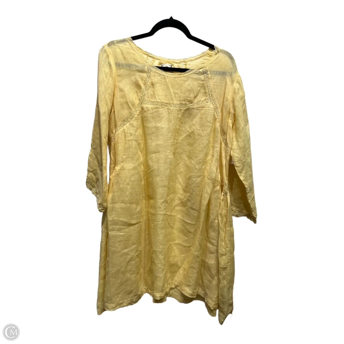Dress Casual Short By NAMSAR In Yellow, Size: L