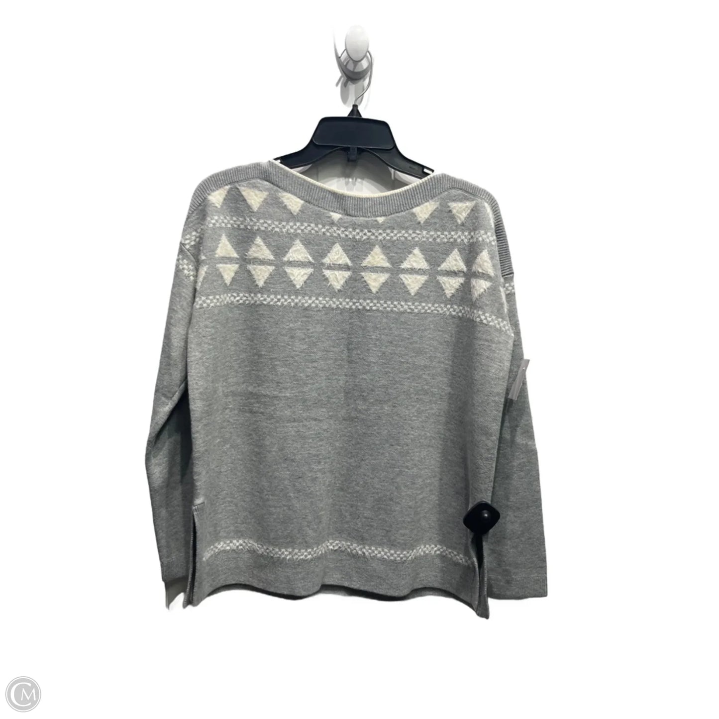 Sweater By Loft In Grey & White, Size: S