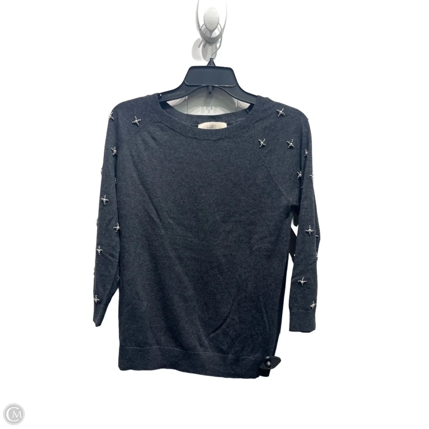 Sweater By Loft In Grey, Size: M