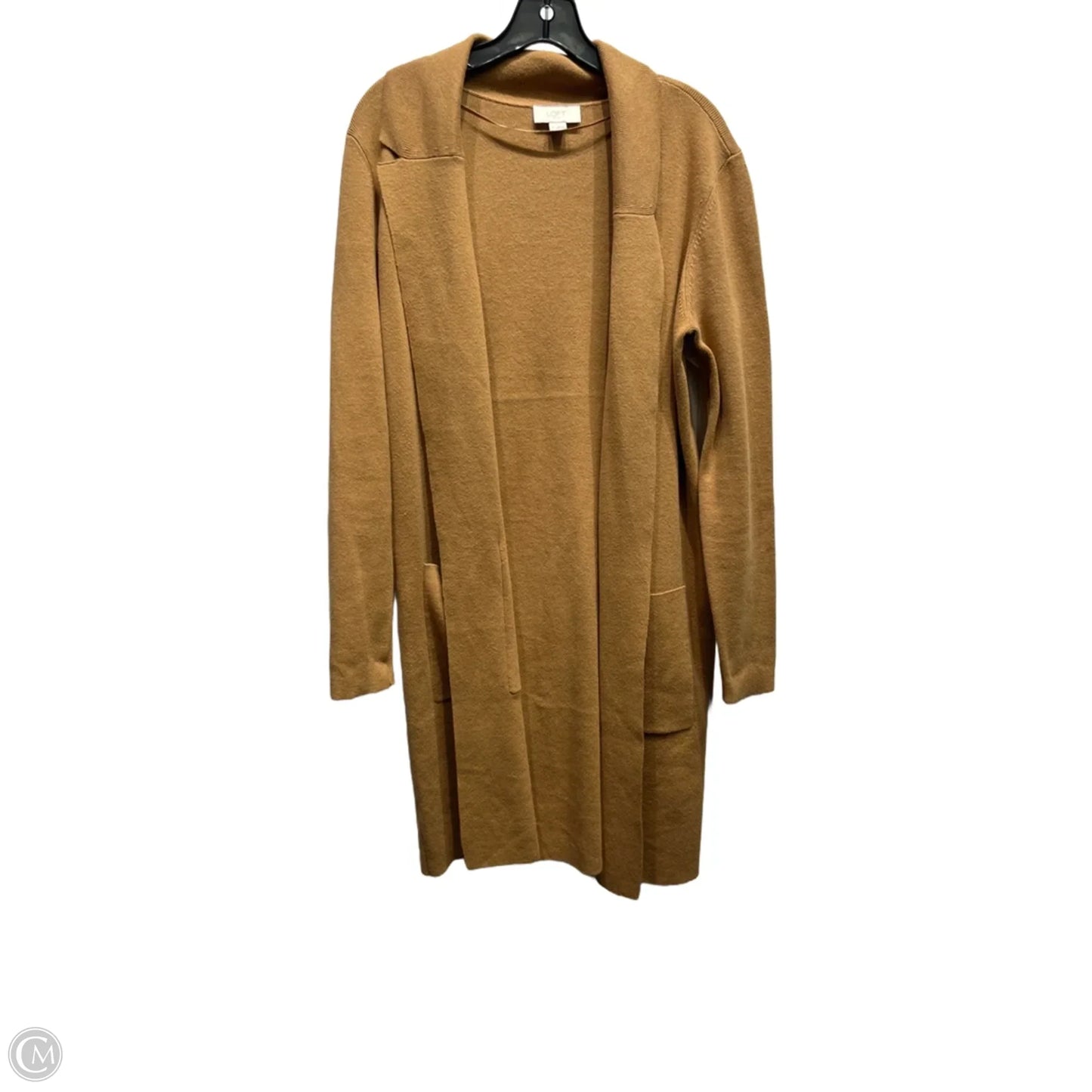Sweater Cardigan By Loft In Tan, Size: S