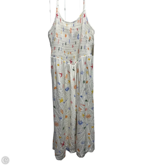 Dress Casual Maxi By A New Day In Cream & Orange, Size: Xxl