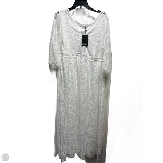 Dress Casual Maxi By  PINUP FASHION In White, Size: Xl