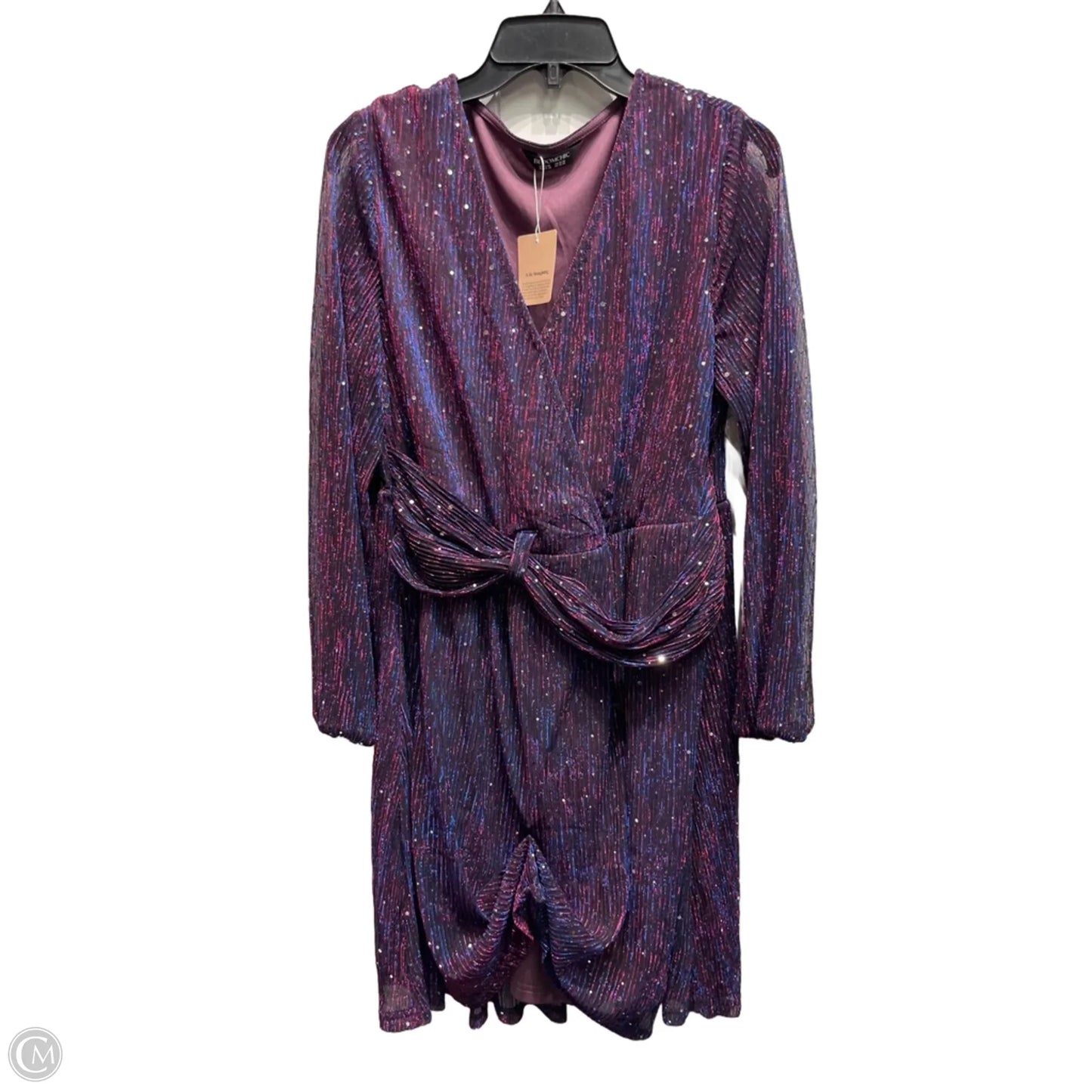 Dress Party Short By Bloomchic In Blue & Purple, Size: 16