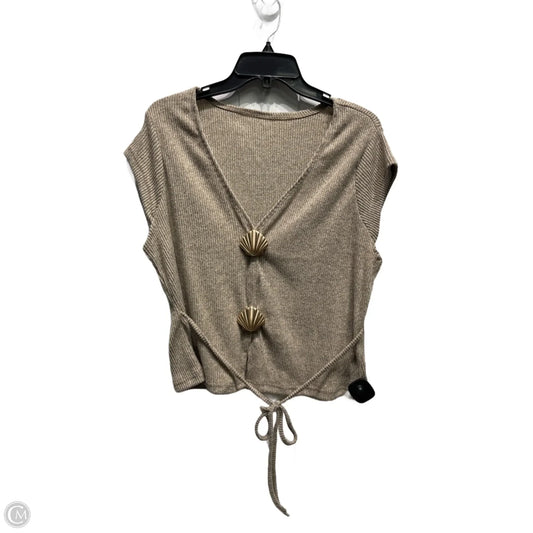 Top Short Sleeve By Amazon Essentials In Taupe, Size: Xl