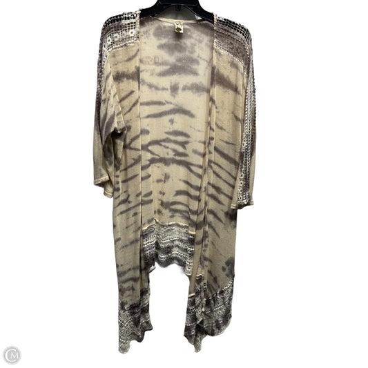 Sweater Cardigan By Bke In Cream & Tan, Size: Xl