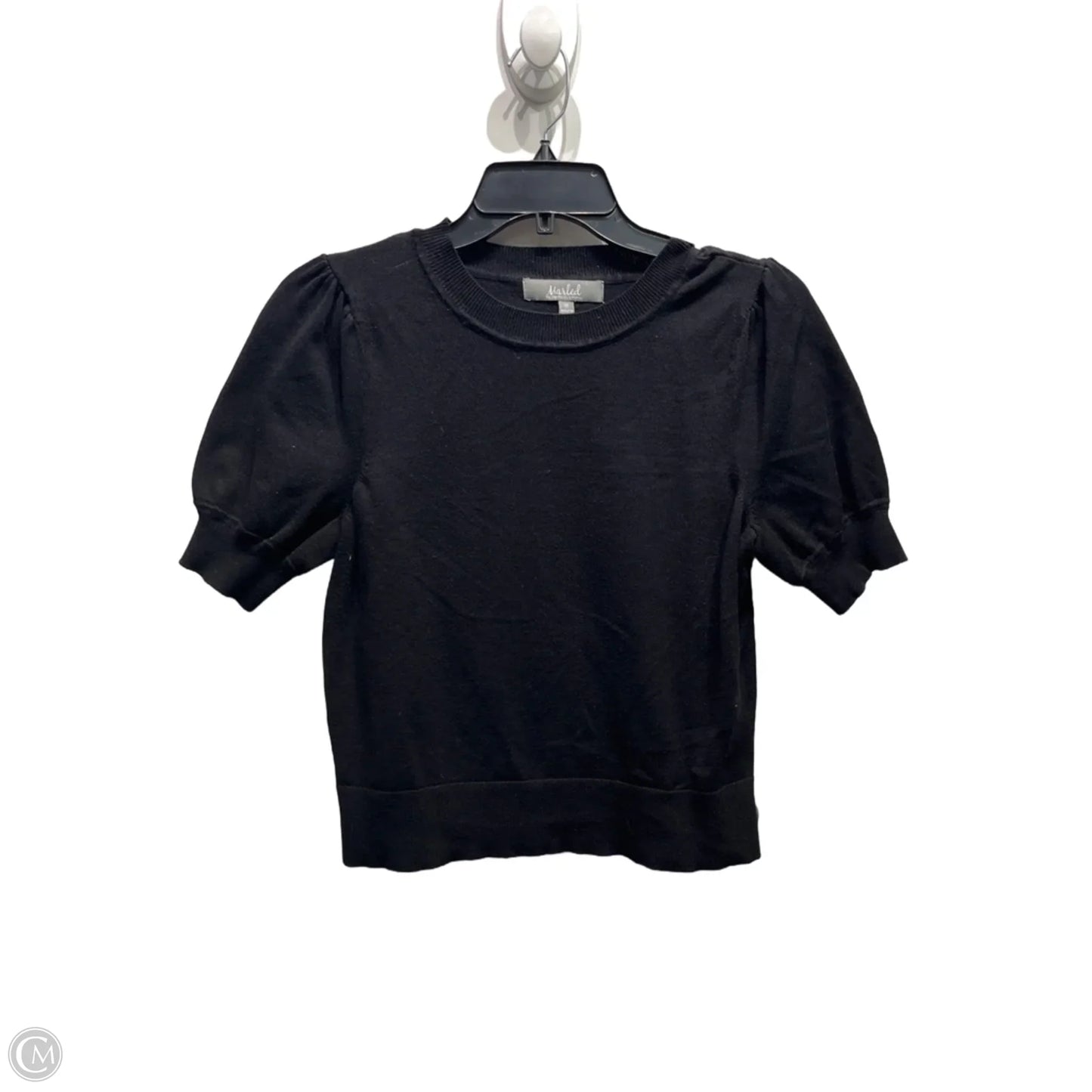 Top Short Sleeve By Marled In Black, Size: M