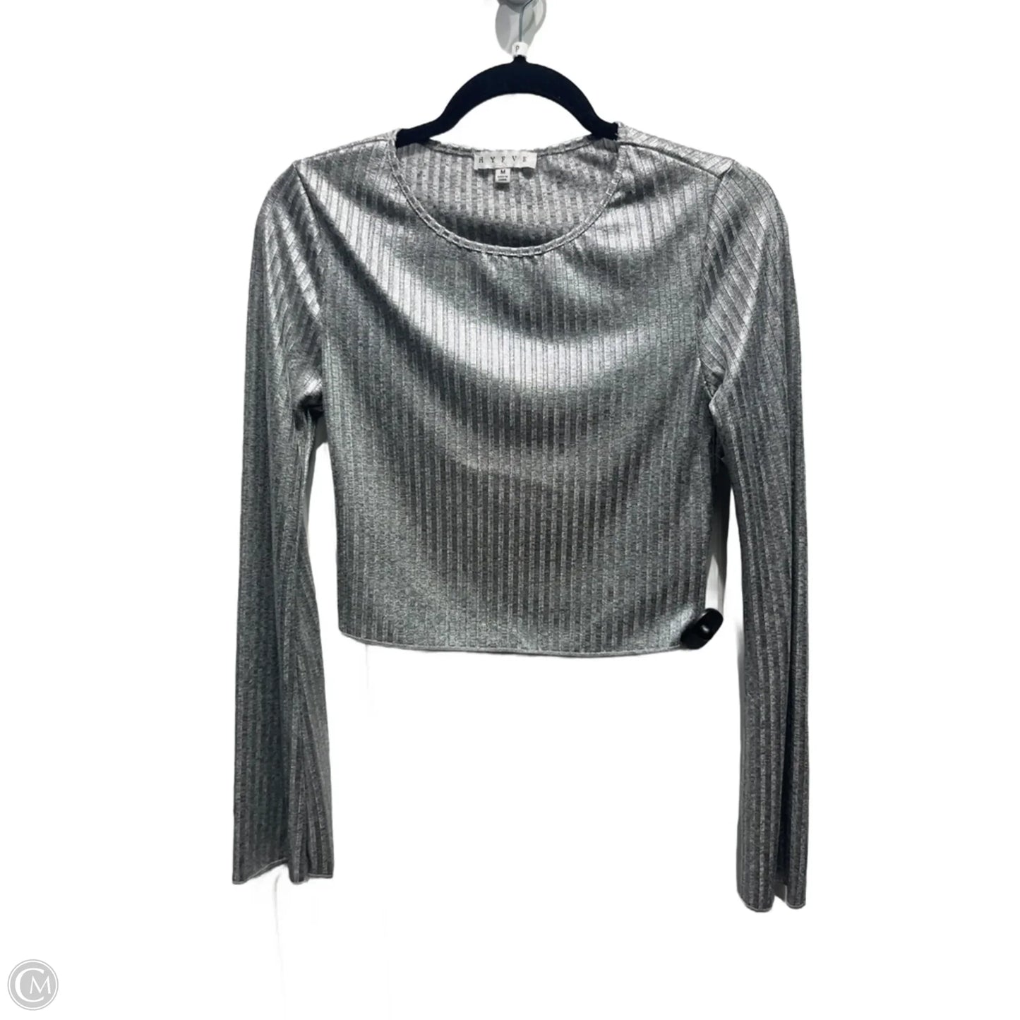 Top Long Sleeve By Hyfve In Silver, Size: M