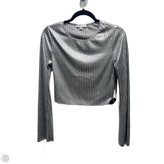 Top Long Sleeve By Hyfve In Silver, Size: M