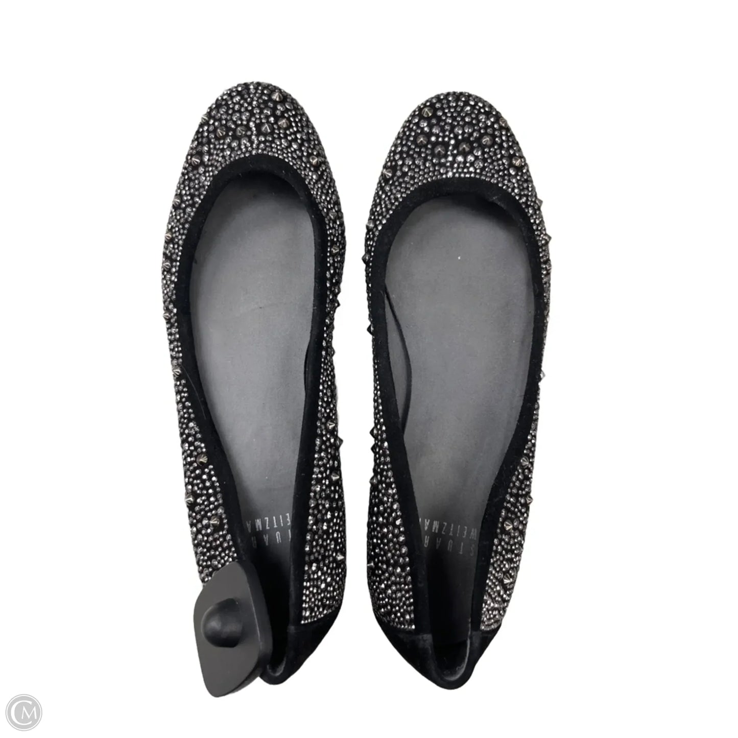 Shoes Designer By Stuart Weitzman In Black & Silver, Size: 8.5