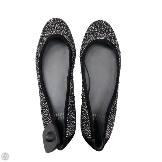 Shoes Designer By Stuart Weitzman In Black & Silver, Size: 8.5