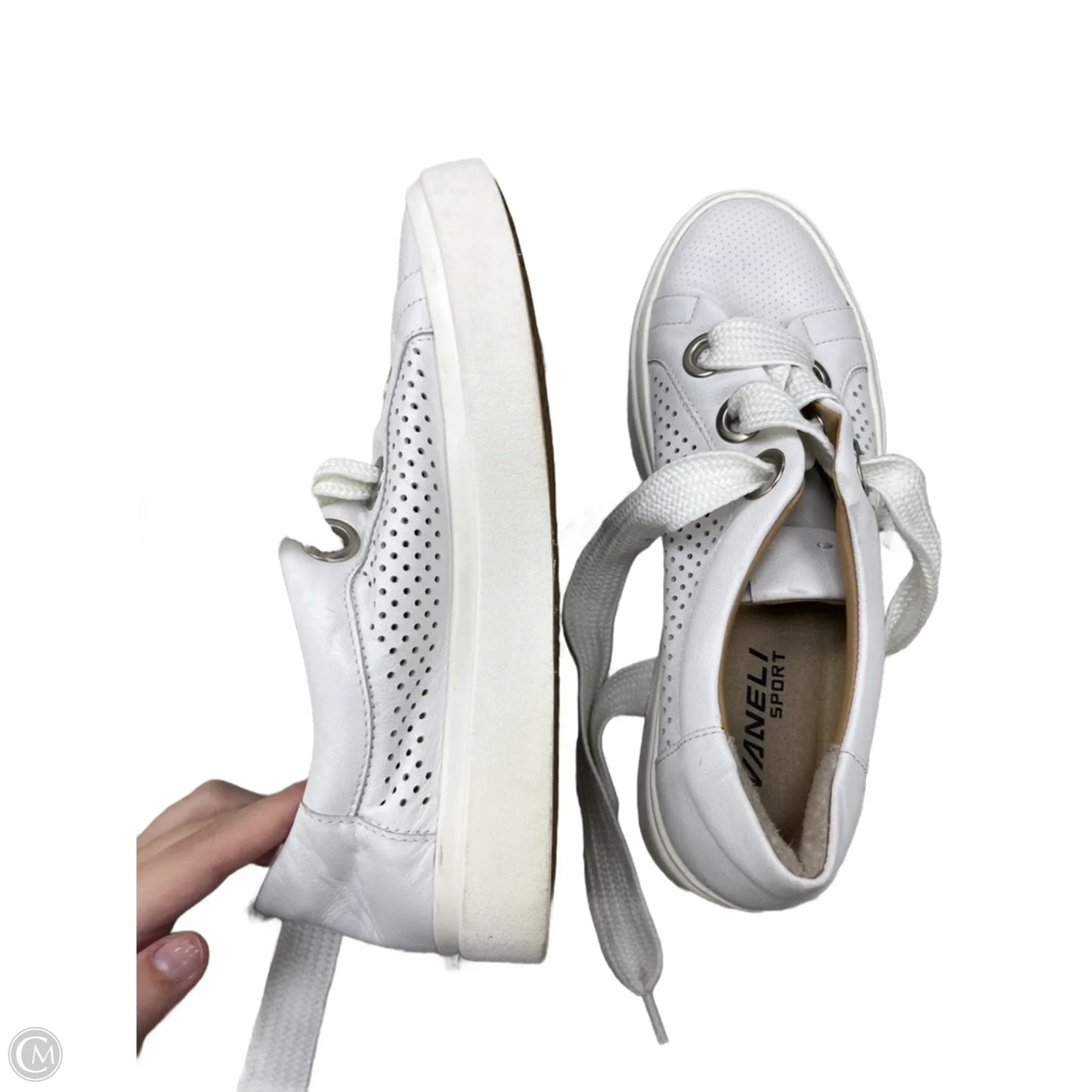 Shoes Sneakers By Vaneli In White, Size: 7.5
