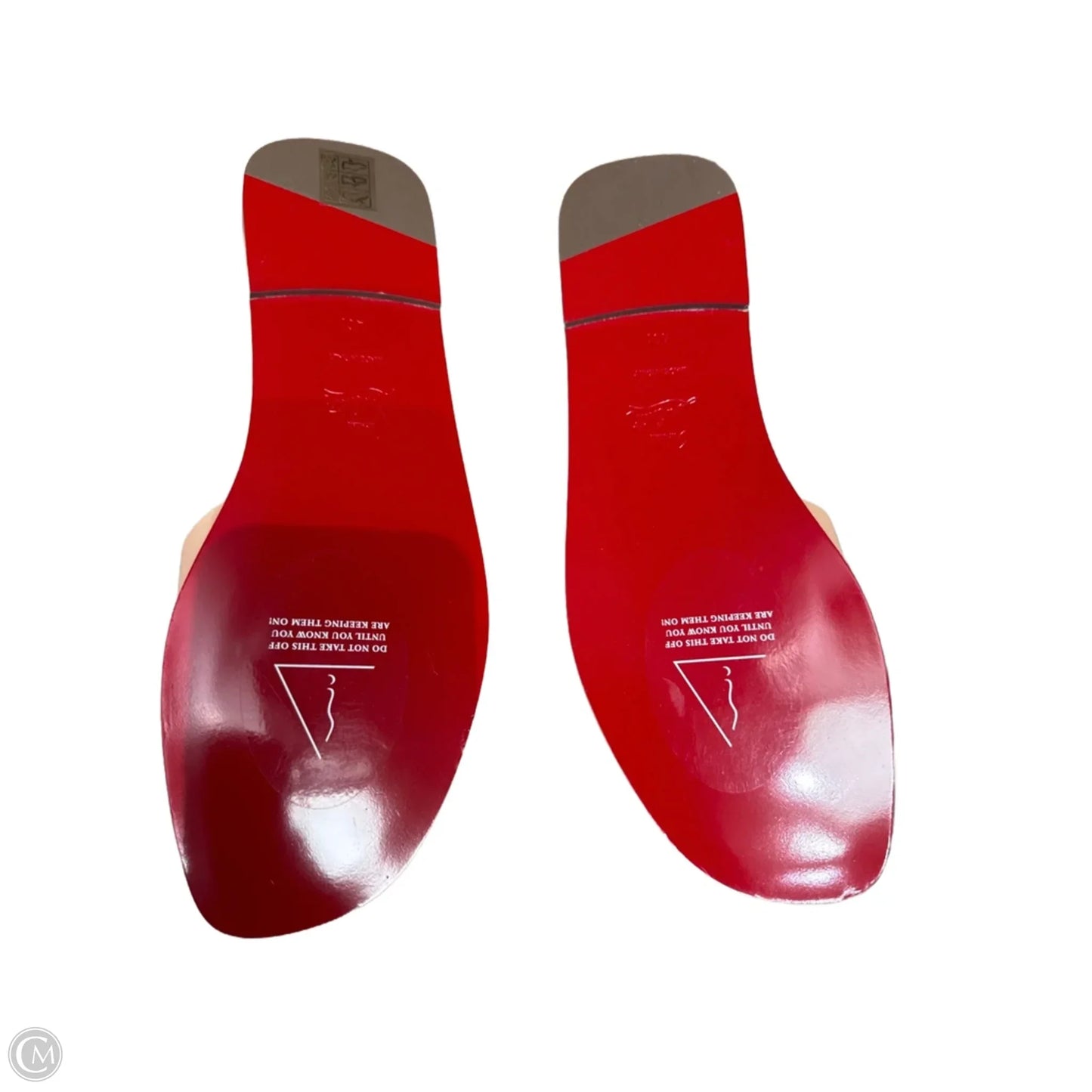 Sandals Luxury Designer By Christian Louboutin In Tan, Size: 10.5