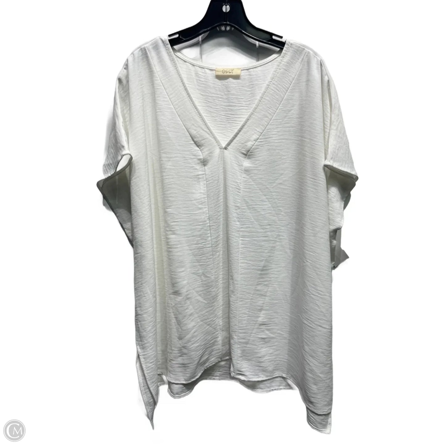 Top Short Sleeve By Oddi In White, Size: M