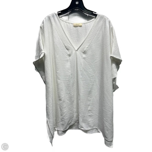 Top Short Sleeve By Oddi In White, Size: M