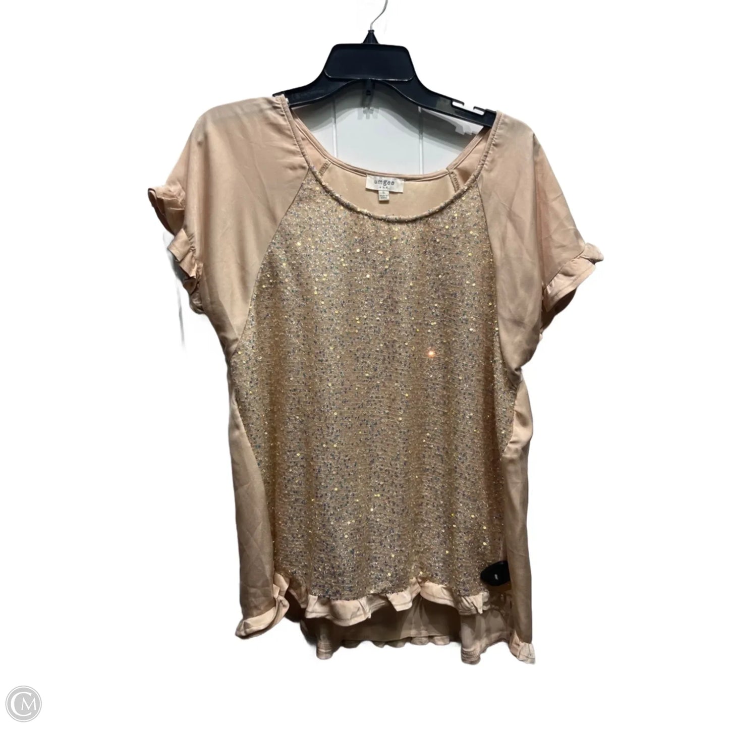 Blouse Short Sleeve By Umgee In Cream, Size: S