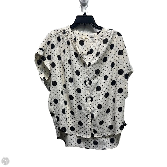 Blouse Short Sleeve By Jodifl In Black & White, Size: S