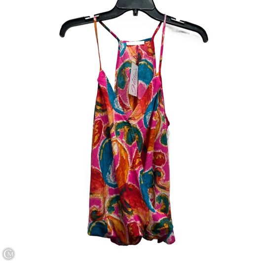 Top Sleeveless By Timing In Blue & Orange, Size: L