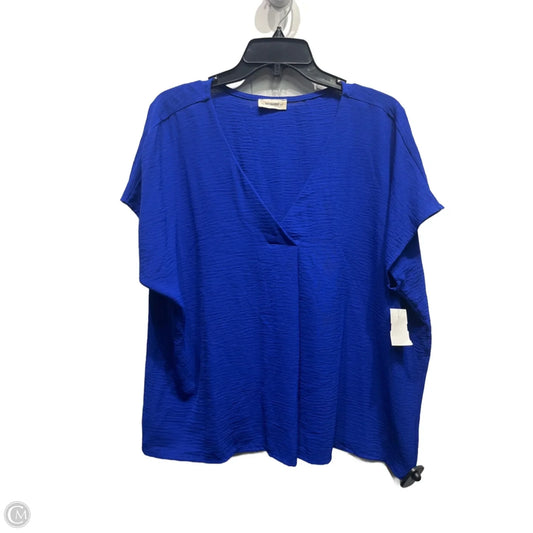 Top Short Sleeve By Eesome In Blue, Size: L