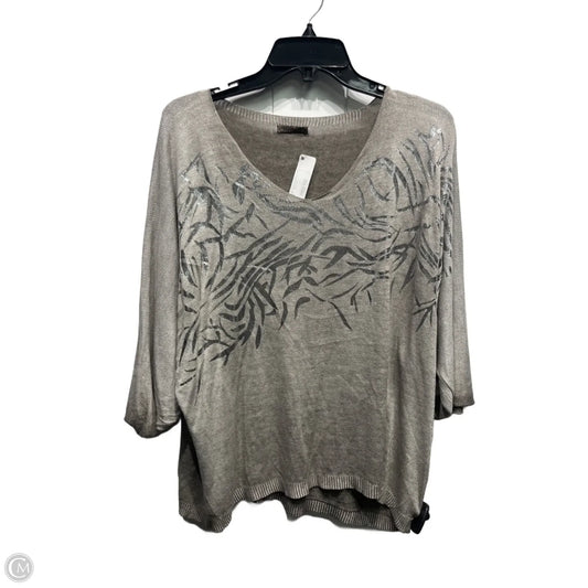 Top Short Sleeve By M Made In Italy In Grey & Silver, Size: Osfm