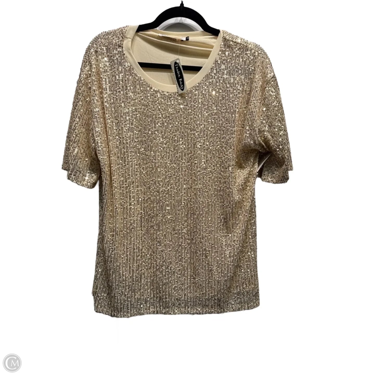 Top Short Sleeve By origami In Gold, Size: M