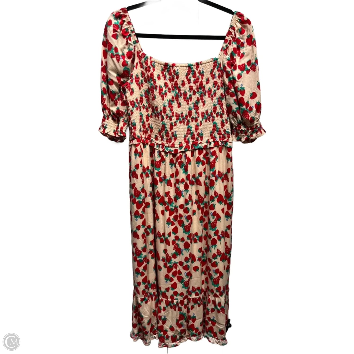 Dress Casual Midi By Betsey Johnson In Pink & Red, Size: L