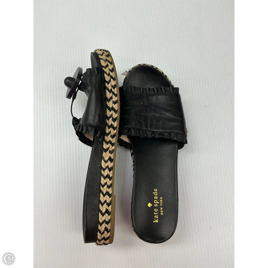 Sandals Designer By Kate Spade In Black, Size: 8