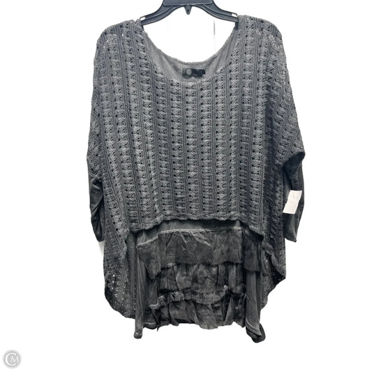 Top Long Sleeve By M Made In Italy In Grey, Size: M