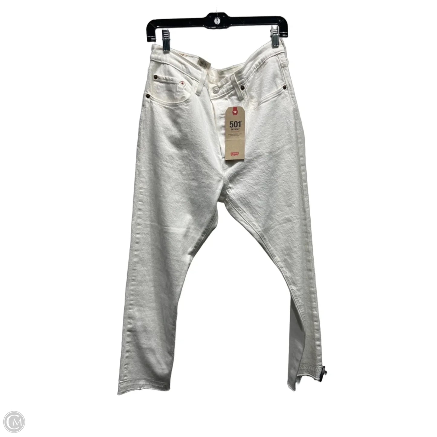 Jeans Skinny By Levis In White, Size: 12
