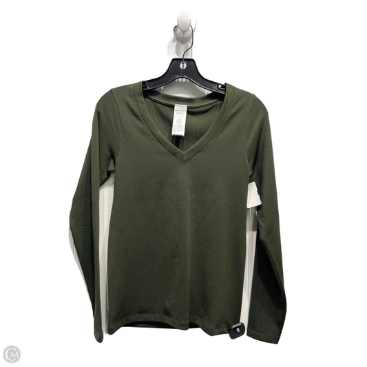 Athletic Top Long Sleeve Collar By Athleta In Green, Size: S