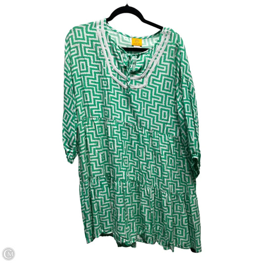 Dress Casual Short By Ruby Rd In Green & White, Size: L