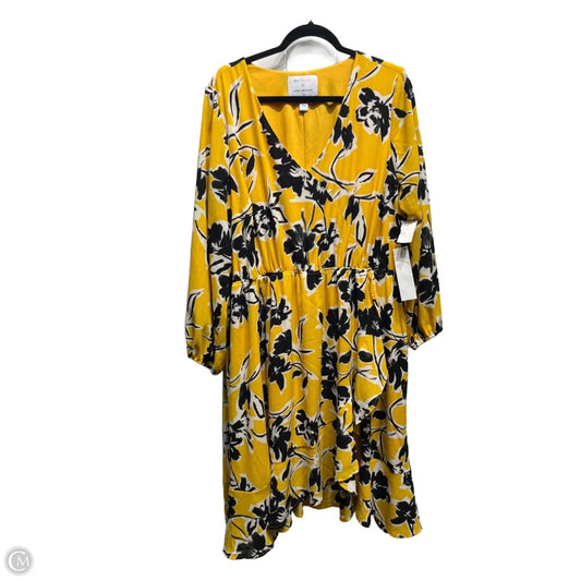 Dress Work By Lane Bryant In Black & Yellow, Size: 18