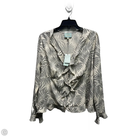 Top Long Sleeve By Skies Are Blue In Black & Grey, Size: Xl