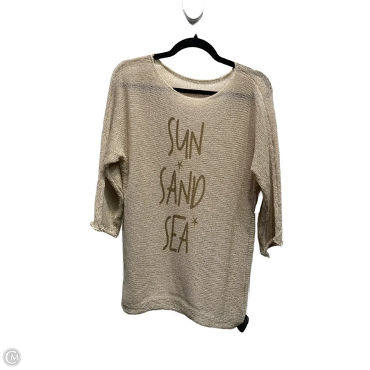 Sweater By Clothes Mentor In Tan, Size: Osfm